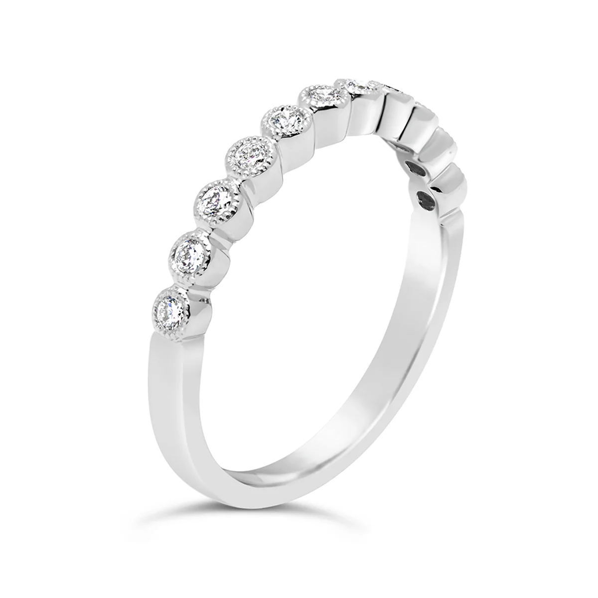 Vintage Round Diamond Wedding Band - GR1919 - Image 4