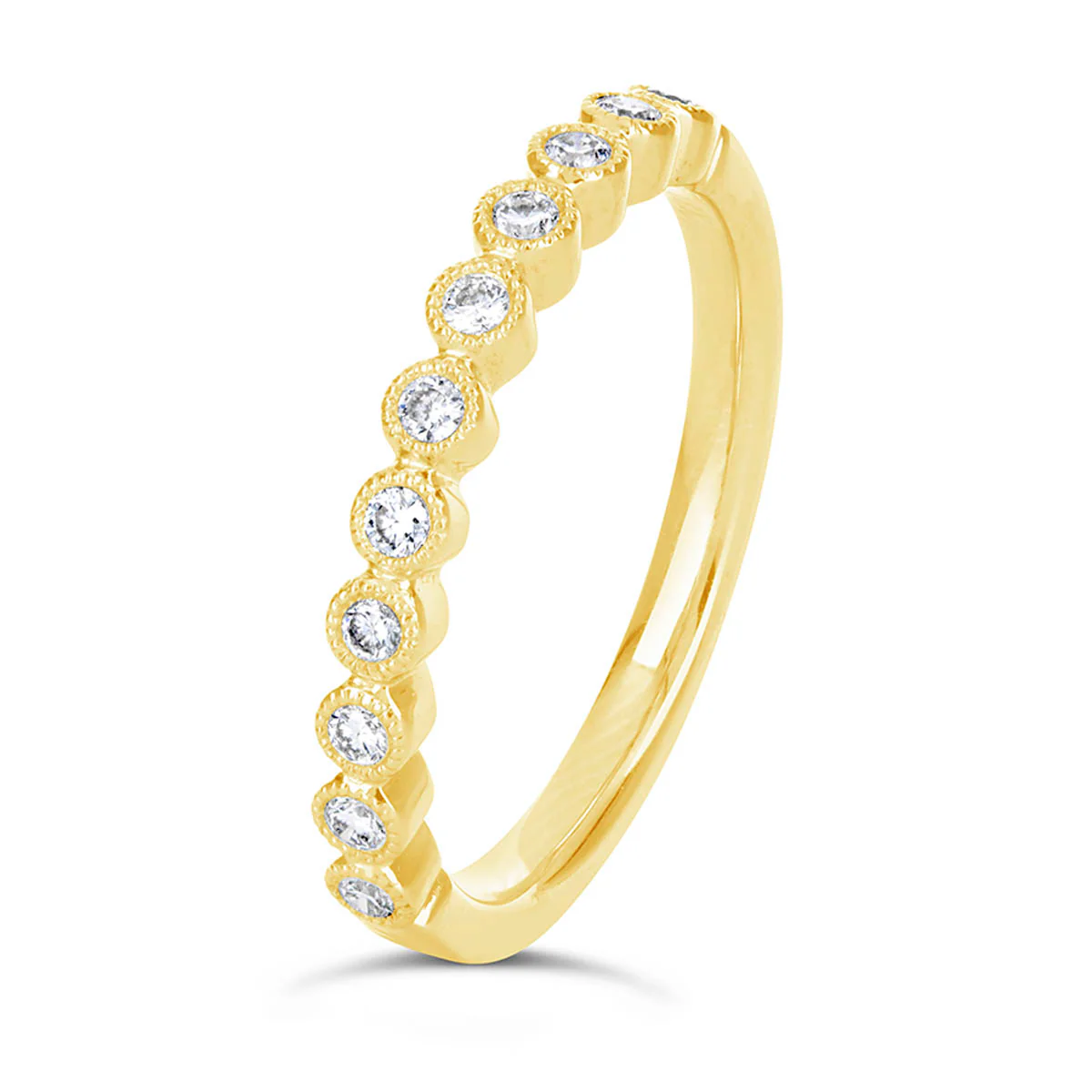 Vintage Round Diamond Wedding Band - GR1919 - Image 5